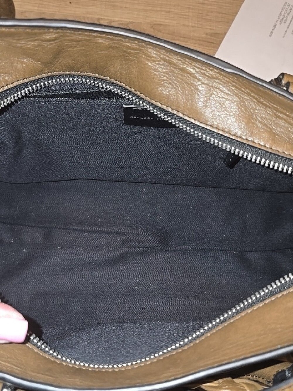 Olive Brown Leather Satchel Bag - Rebecca Minkoff - Picture 5 of 5